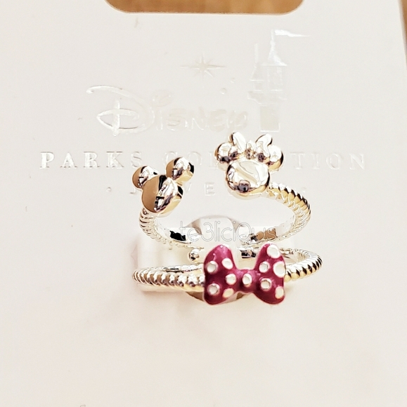 DISNEY PARKS MICKEY MINNIE MOUSE BOW RING - Picture 4 of 6